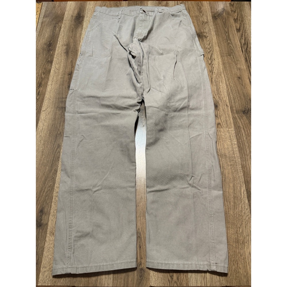 Rustler Carpenter Pants Mens 36x34 Tan Adult Workwear Canvas Heavyweight